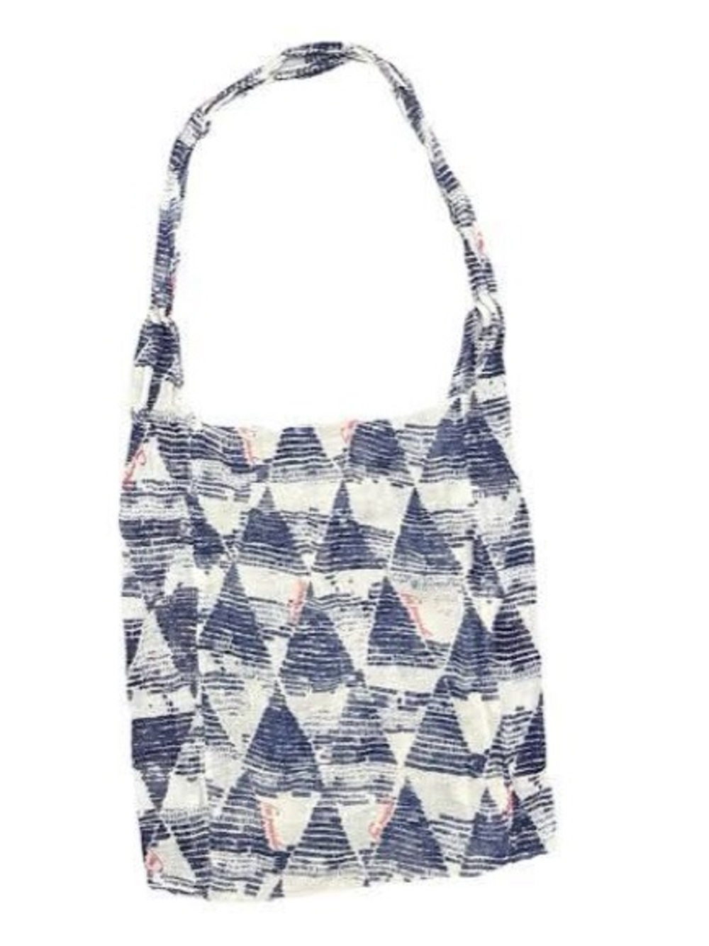 Free people blue white lightweight tote bag cloth boho